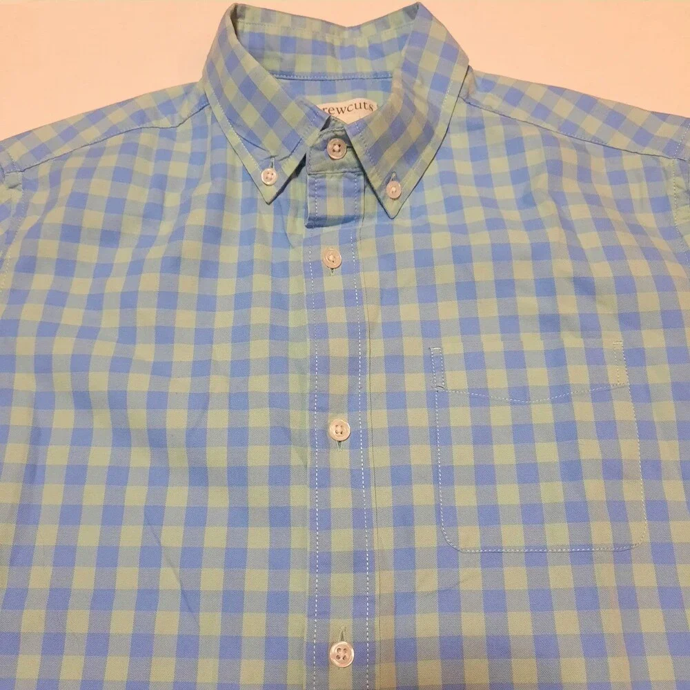 Crewcuts Boys Everyday Plaid Button Down Shirt 12